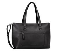Tom Tailor Shopper Elis Damen Reißverschluss 35 x 22 x 13 cm Schwarz Ziernaht ohne Innenfutter