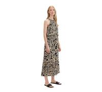TOM TAILOR Damen gemustertes Maxikleid , black cut palmtree design, 38