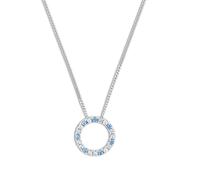 TOM TAILOR - Damen Halskette 925 Silber - mit Zirkonia Stein - Kreis Anhänger - TT-N0059