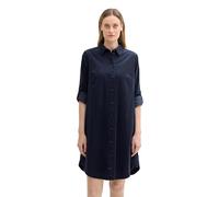 TOM TAILOR Damen Hemd Kleid aus Cord,10668 - Sky Captain Blue, 40