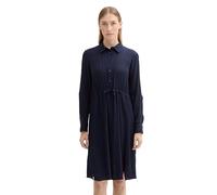 TOM TAILOR Damen Hemd-Kleid mit Bindegürtel,10668 - Sky Captain Blue, 36