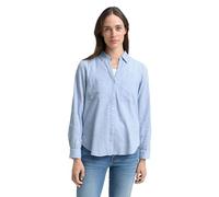 TOM TAILOR Damen Hemdbluse mit Brusttaschen, 22758 - Dreamy Blue, 36