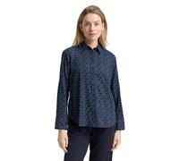 Tom Tailor - Hemdbluse mit Muster small blue wave print - Gr. - 36