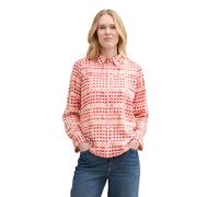 Tom Tailor Damen Hemdbluse mit Muster, 37125 - Berry Red Check Design, 36