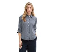 Tom Tailor Damen Hemdbluse mit Muster, 37186 - Printed Blue White Minimal, 36
