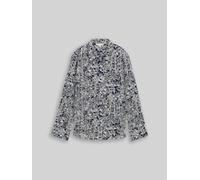 Tom Tailor Hemdbluse navy abstract dot design Damen Gr. 40 Langarm Regular Fit 53%Baumw./47%Modal