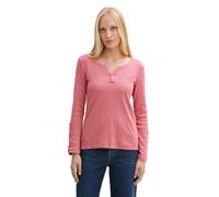 Langarmshirt mit Bio-Baumwolle off white red small stripe - Gr. - M