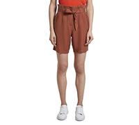 TOM TAILOR Damen Hosen & Chino Paperbag-Shorts aus Leinengemisch Goji Orange,44,13054,4556