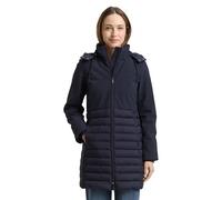TOM TAILOR Damen Hybrid Mantel mit Stehkragen und Kapuze
