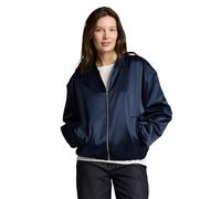 Tom Tailor Regular Fit Satin-Blousonjacke mit Bomberkragen Dunkelblau XS