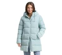 Steppmantel TOM TAILOR, Damen, Gr. L, weiß moss, Steppware, Obermaterial: 100% Polyester. Futter: 100% Polyester, unifarben, regular fit lang, ohne Ausschnitt, elastischer Bund, Mäntel Steppmantel, mi