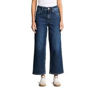 High-waist-Jeans TOM TAILOR "NELMA", Damen, Gr. 34, Länge 28, mid stone bright blau denim, Denim/Jeans, Obermaterial: 93% Baumwolle, 6% Elastomultiester, 1% Elasthan. Futter: 65% Baumwolle, 35% Polyes