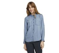 TOM TAILOR Damen Jeanshemd mit zwei Brusttaschen