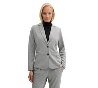 TOM TAILOR Damen Jersey Jacquard Blazer, 36989 - White Black Mini Pepita, XXL