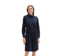 TOM TAILOR Damen 1043043 Jersey Kleid mit Bindegütel, 10668-Sky Captain Blue, 36