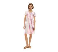 Jerseykleid TOM TAILOR Gr. 38, N-Gr, pink (pink tie dye stripe) Damen Kleider Freizeitkleider mit modischem Allover-Druck (77918745-38)