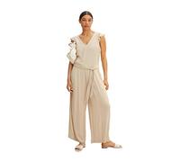 TOM TAILOR Damen Jumpsuit mit Bindegürtel 1031368, 29517 - Sand Stone Beige, 42
