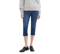 TOM TAILOR Damen Kate Slim Fit Capri Jeans, mid stone wash denim, 29