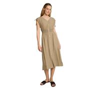 Tom Tailor - Midi-Kleid mit Knopfleiste silver olive - Gr. - 36