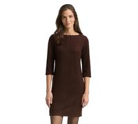 TOM TAILOR Damen 1048782 Cosy Kleid mit 3/4-Arm, 39062-Dark Pecan Brown Melange, 36