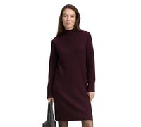 Tom Tailor - Strickkleid mit Stehkragen dark red mélange - Gr. - 42