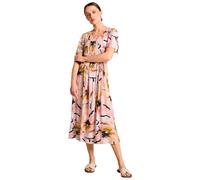 Tom Tailor - Midi-Kleid mit Muster big abstract flower print - Gr. - 36