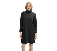 TOM TAILOR Damen Kleid aus Rippstrick, 14482 - Deep Black, 40