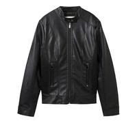 TOM TAILOR Damen 1042921 Kunstleder Jacke, 14482-Deep Black, M