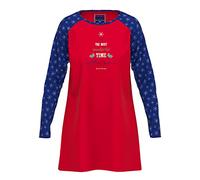 TOM TAILOR Damen Langarm-Nachthemd - Sleepshirt, Rundhals, X-Mas Print XL/42