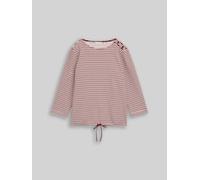 Tom Tailor - Langarmshirt mit Knopf-Details light pink preppy plum stripe - Gr. - L