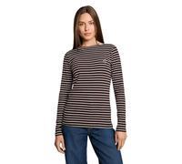 Tom Tailor - Gestreiftes Langarmshirt braun - Gr. - S