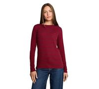 Tom Tailor - Langarmshirt mit Streifenmuster preppy plum red stripe - Gr. - S