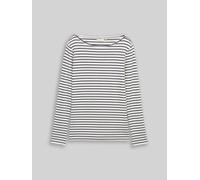 Tom Tailor Langarmshirt 1047730 Damen mit Streifenmuster Offwhite/Navy XL