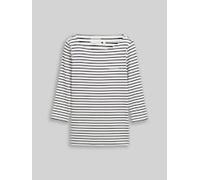 Tom Tailor 3/4-Arm-Shirt gestreift Offwhite/Navy 97% Baumwolle Größe M
