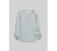 Tom Tailor Henleyshirt Langarm Streifen Regular Fit Rundhals 97% Baumwolle 3% Elasthan Größe M