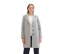 TOM TAILOR - Langer Mantel mit recycelter Wolle medium silver grey melange XXL