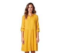 TOM TAILOR Damen Langes Blusen Kleid, Gelb (Merigold Yellow 11216), 36