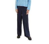TOM TAILOR Damen Lea Straight Fit Hose mit Nadelstreifen, navy pinstripe, 34/32