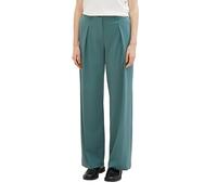 TOM TAILOR Damen Lea Straight Fit Hose mit weitem Bein, 10697 - Sea Pine Green, 32/32