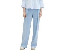 TOM TAILOR Damen Lea Straight Fit Hose mit weitem Bein, 34587 - Light Fjord Blue, 34/32