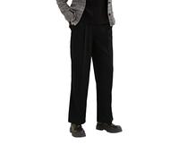 TOM TAILOR Damen Lea Striaght Fit Hose 1034543, 14482 - Deep Black, 44W / 32L