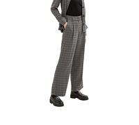 TOM TAILOR Damen Lea Striaght Fit Hose 1034543, 30943 - Grey Small Woven Check, 34W / 32L