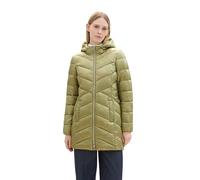 TOM TAILOR Damen Lightweight Steppmantel mit Kapuze, 35768 - Dark Sage, M