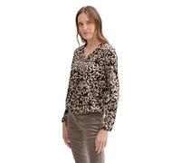 TOM TAILOR Damen Longsleeve mit Kragen, 36557 - Neutral Watercolor Squares, XS