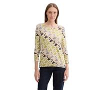 TOM TAILOR Damen Longsleeve mit Raffarm, 36890 - Cosy Houndstooth Design, XL