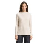 TOM TAILOR Damen Cosy Langarmshirt mit Stehkragen