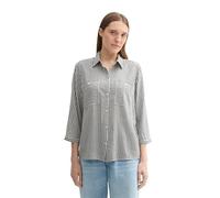 TOM TAILOR Damen 1043198 Longstyle Bluse mit Streifen & Brusttasche, 35912-Navy White Thin Stripe, 38