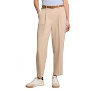 TOM TAILOR Damen Loose Fit Barrel Hose mit Gürtel, braun, Uni, Gr. 46/28