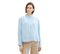 TOM TAILOR Damen Loose Fit Jeansbluse, 10112 - Clean Light Stone Blue Denim, 38