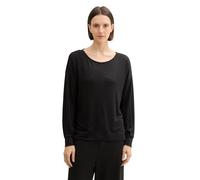 TOM TAILOR - Loose Fit Langarmshirt deep black M